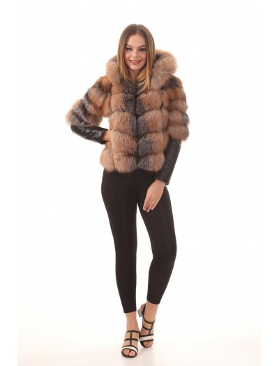 Women's Fur Leather Coat