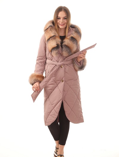 Women's Pink Fur Coat