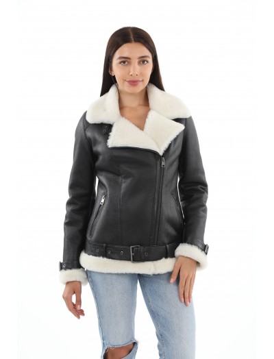 Fur Leather Coat