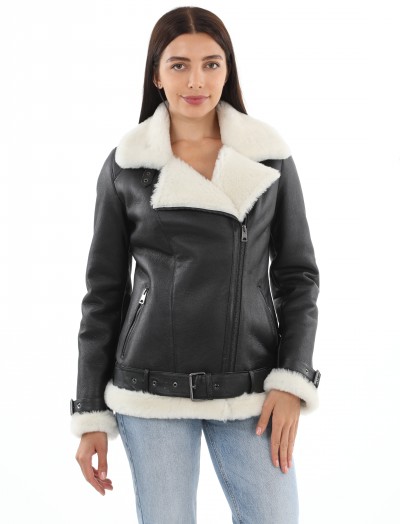 Fur Leather Coat