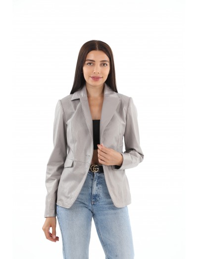 Gray Style Leather Jacket