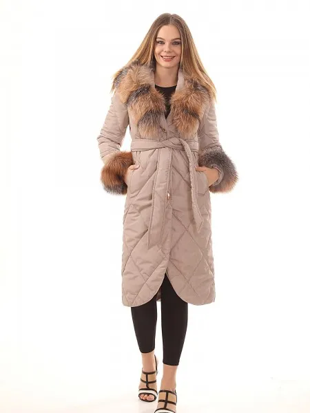 Women's Cream Fur Coat